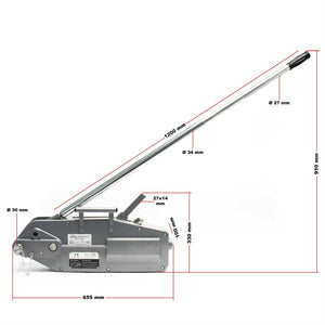 Cavo di trazione fino a 3200 kg con 20 m di cavo diametro 16 mm per tiro, tensionamento e sollevamento 16_0002831