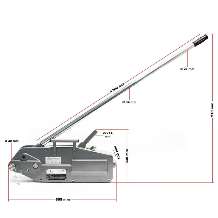 Cavo di trazione fino a 3200 kg con 20 m di cavo diametro 16 mm per tiro, tensionamento e sollevamento 16_0002831