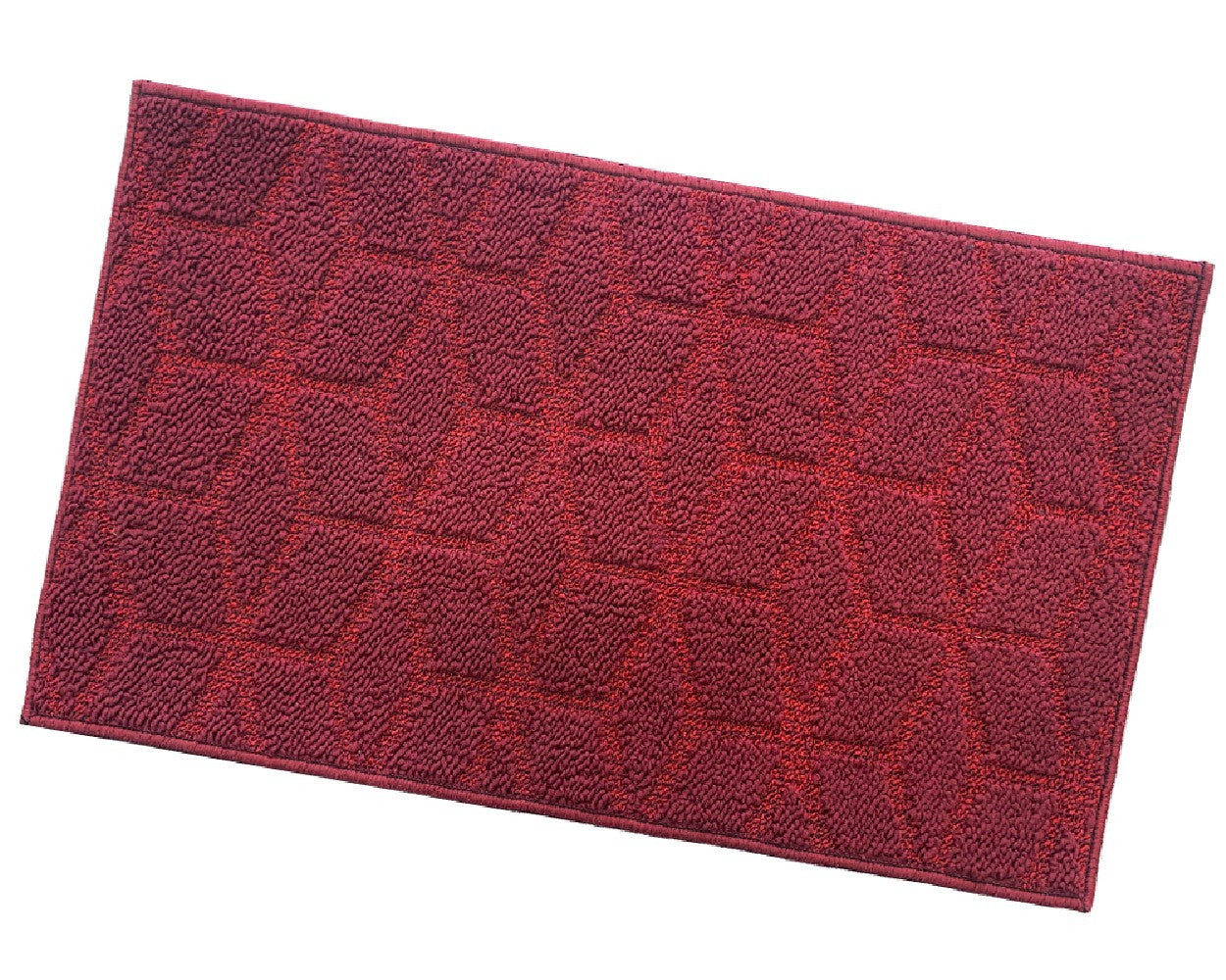 Zerbino Ingresso Interno Esterno Tessuto 3D Antiscivolo Tappeto Casa Assorbente Moderno Bordeaux