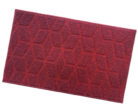 Zerbino Ingresso Interno Esterno Tessuto 3D Antiscivolo Tappeto Casa Assorbente Moderno Bordeaux