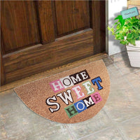 Zerbino Cocco Semiluna 38x68 Cm Moderno Antiscivolo Tappeto Ingresso Tappetino Entrata F