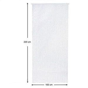Tenda Antimosche Filo Intrecciato Gomma PVC Moschiera Finestra Porta Ingresso Trasparente - 100x220 Cm 