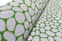 Erba Sintetica Effetto Pietre Sassi Tappeto Pavimento Prato Sintetico Ciottoli Drenante 2x8 Mt