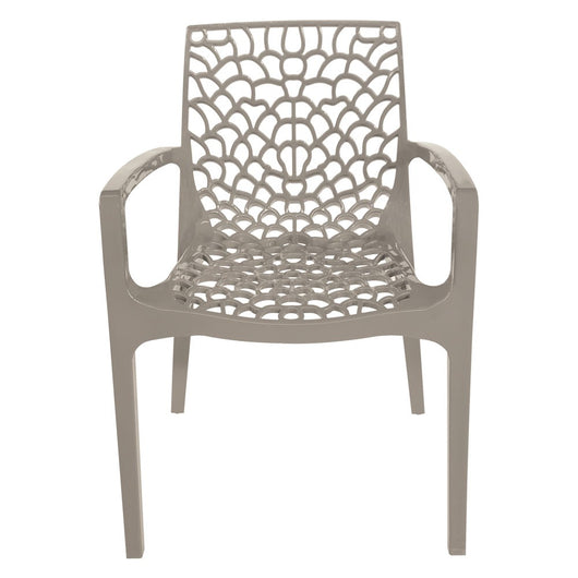 sedia in polipropilene con braccioli gruvyer bianco