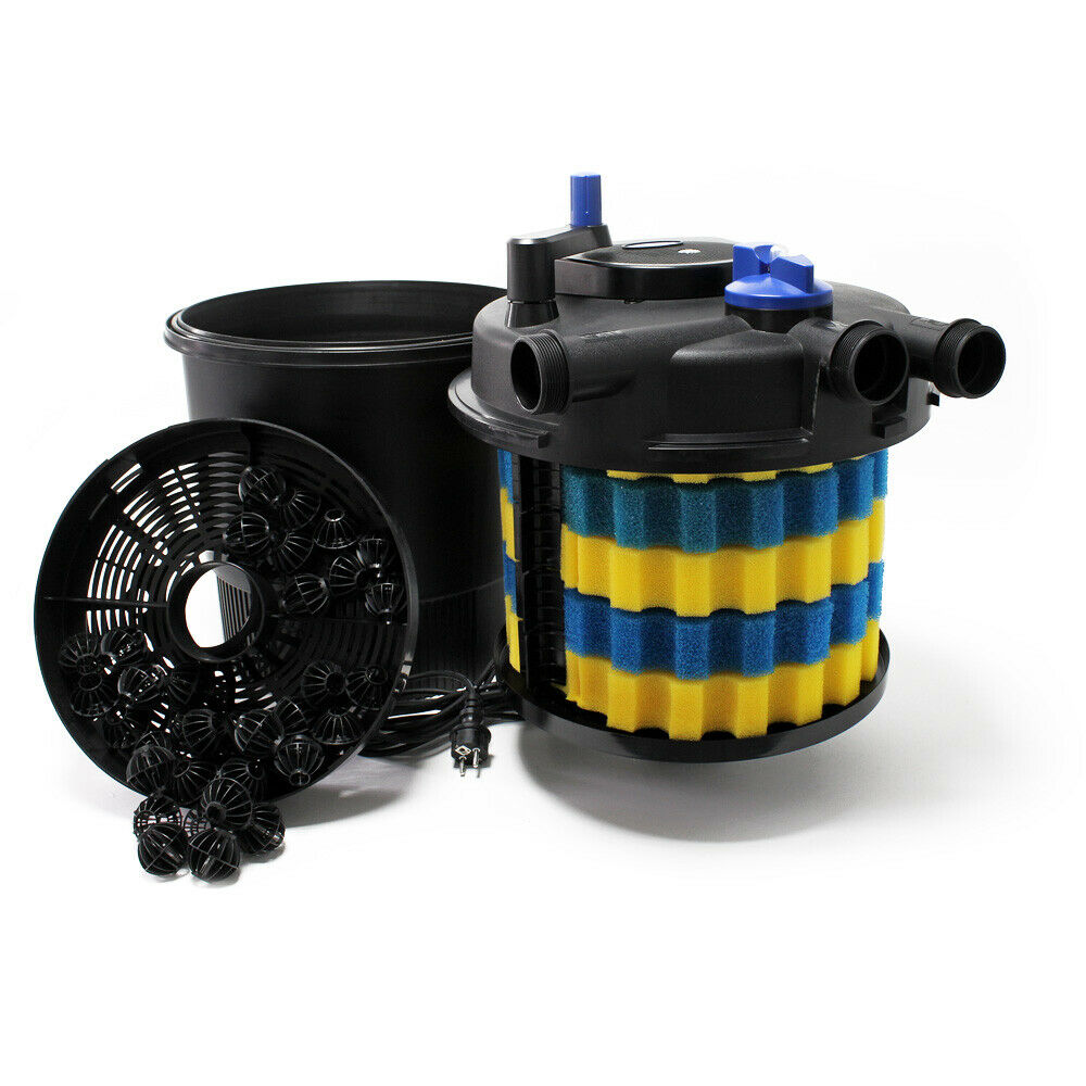 Kit set laghetto 12000 litri Pompa UVC 11 watt Tubo 6000 l/h Kit filtraggio 5 mt 16_0001918