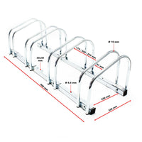 Portabici da pavimento per 4 biciclette cm 95 in metallo zincato 16_0001500