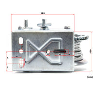 Verricello manuale zincato rapporto di trasmissione 4:1/8:1 traino 1100 kg paranco 8 m 16_0000519
