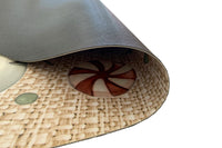 Tappeto Sotto Albero Natale Rotondo 100 Cm Addobbi Decoro Ingresso Natalizio Base Regali Dis D