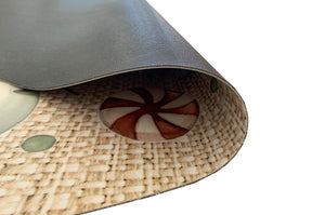 Tappeto Sotto Albero Natale Rotondo 100 Cm Addobbi Decoro Ingresso Natalizio Base Regali Dis D