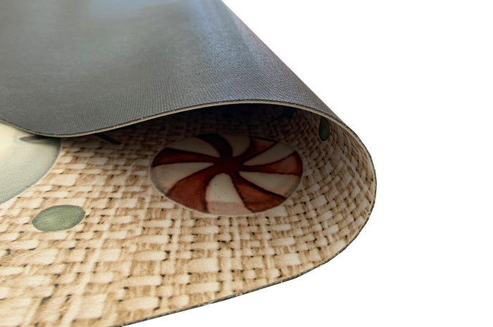 Tappeto Sotto Albero Natale Rotondo 100 Cm Addobbi Decoro Ingresso Natalizio Base Regali Dis D