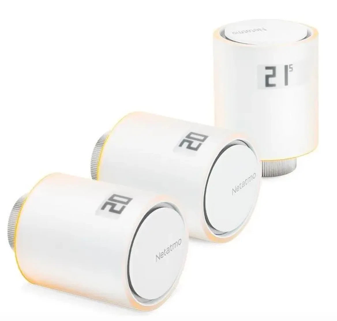 Netatmo Pack 3 Valvole Termostatiche WiFi.Controllo Remoto. Risparmio Energetico