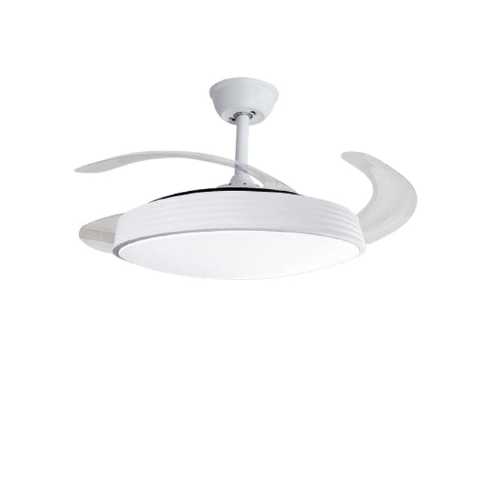 VENTILATORE SOFFITTO LUCE PALE SCOMPARSA 85W LAMPADARIO SOSPENSIONE 50CM SJ-201