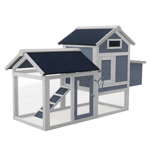 Pollaio con nido e fondo aperto Pollaio con fondo estensibile 152 cm grigio 16_0000585