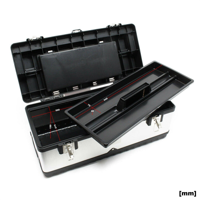 Cassetta portautensili cm 59 raffinata cassa portautensili in acciaio con maniglia 16_0000269
