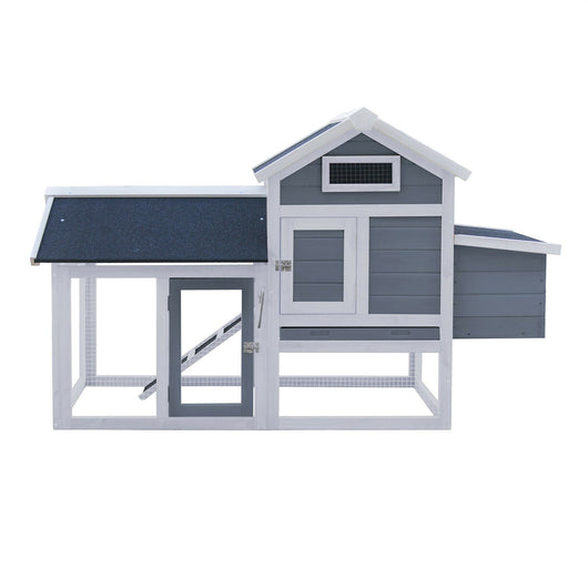 Pollaio con nido e fondo aperto Pollaio con fondo estensibile 152 cm grigio 16_0000585