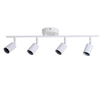 APPLIQUE 4 FARETTI SOFFITTO SOSPENSIONE PLAFFONIERA ORIENTABILI GU10 LED BIANCO*