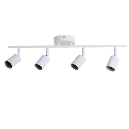 APPLIQUE 4 FARETTI SOFFITTO SOSPENSIONE PLAFFONIERA ORIENTABILI GU10 LED BIANCO*