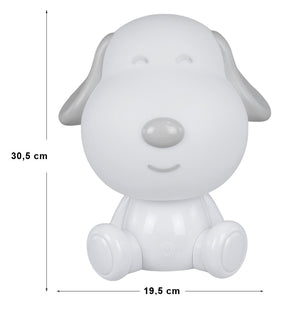 Lampada Touch Led Cane Regolabile Abat Jour Cameretta Comodino Bambini No Fili Ricarica Usb - Azzurro