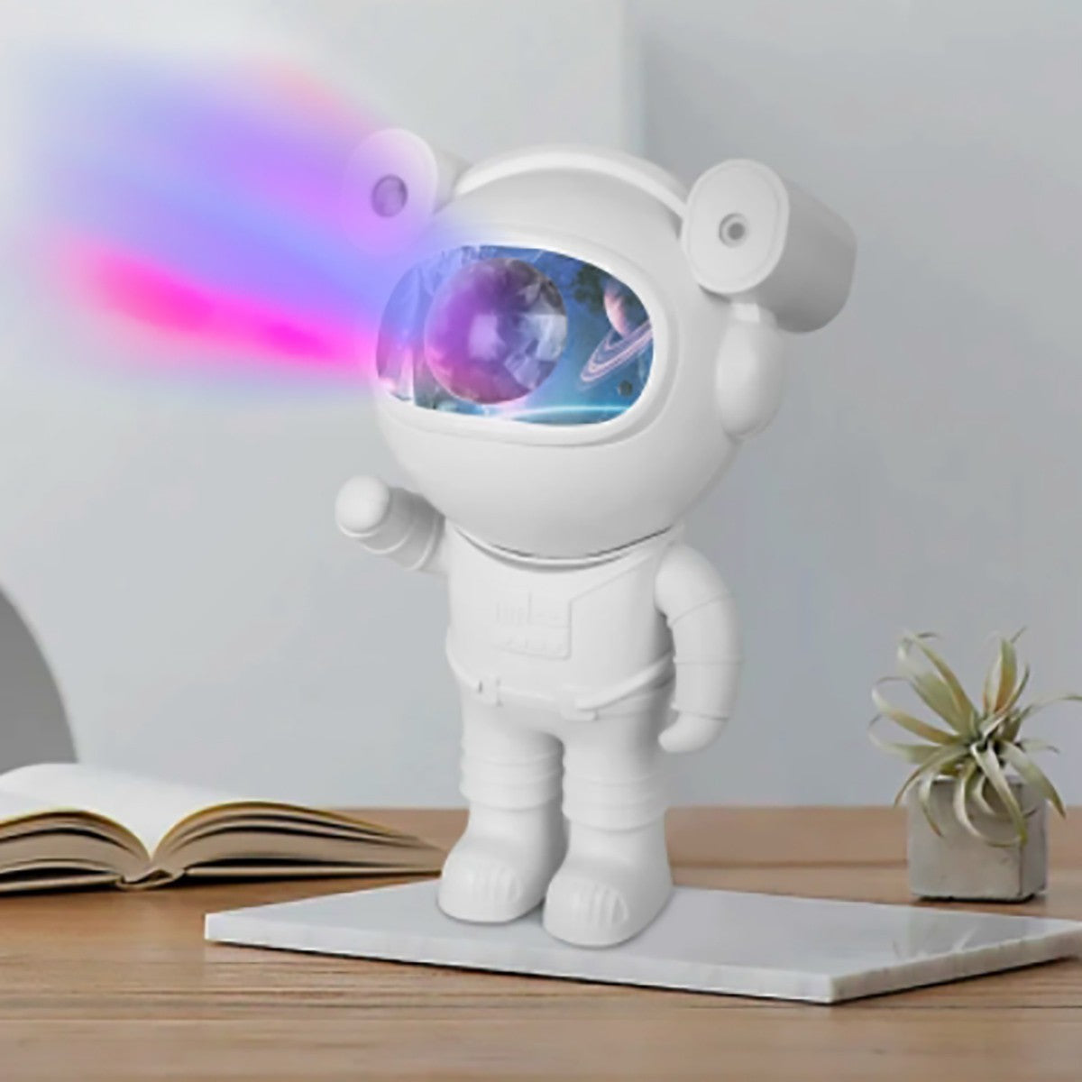 PROIETTORE ASTRONAUTA LUCE NOTTURNA SPEAKER BLUETOOTH CAMERETTA RGB TELECOMANDO