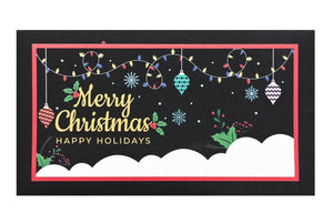 Zerbino Natalizio Gomma Sostenibile 40x70 Cm Asciugapassi Natale Ingresso Antiscivolo Dis.B