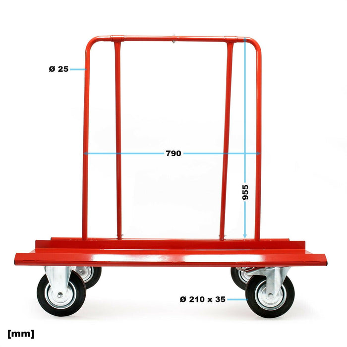 Carrello di trasporto per pannelli in cartongesso e legno portapannelli 16_0002572