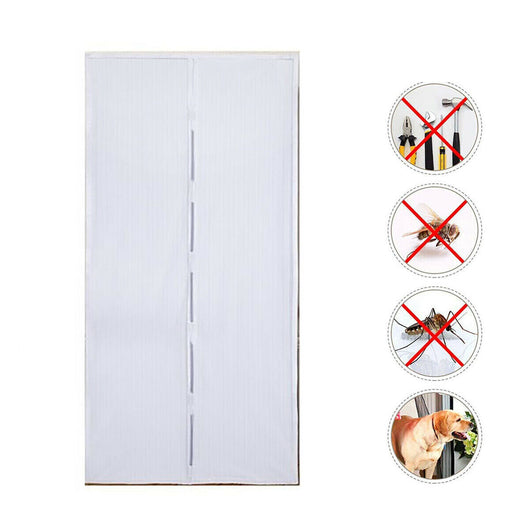 TENDA ZANZARIERA MAGNETICA MAGNETI INSETTI MOSCHE ZANZARE CASA 120X220CM BIANCA