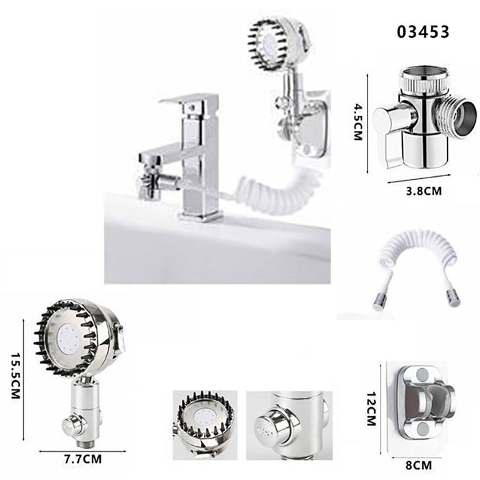 DOCCIA MANO DOCCETTA PORTATILE LAVANDINO TUBO CAMPEGGIO MASSAGGIO CAPELLI 03453