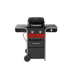 Char-Broil Gas2Coal, Barbecue ibrido (a gas e a carbonella), colore nero