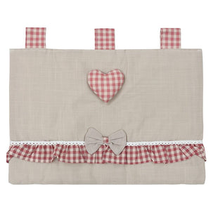 Copriforno Cucina Universale Morbido Cuore Rosso Ricamato Proteggi Forno