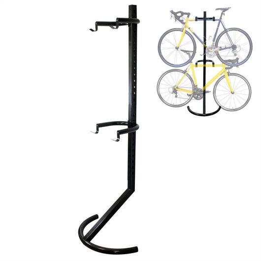 Cavalletto per 2 bici 90 kg sistema supporto bicicletta aggancio sospensione 16_0002621