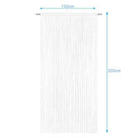 Tenda a Fili Elegante Per Porte Finestre Pannello 100x200 Cm Divisorio Camere Stanze Ambienti Bianco