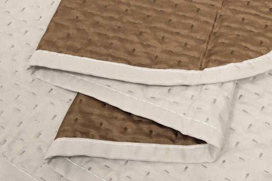 Trapunta Double Face MATRIMONIALE 250x250 cm Coperta Morbida Copriletto Tinta Unita Marrone