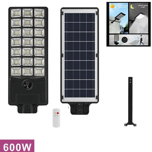 FARO LAMPIONE STRADALE PANNELLO SOLARE 600W CON STAFFA TELECOMANDO 12481