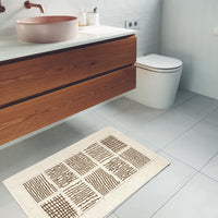 Tappeto Scendiletto Camera Bagno 65x140 cm Shaggy Puro Cotone Assorbente Antiscivolo Beige