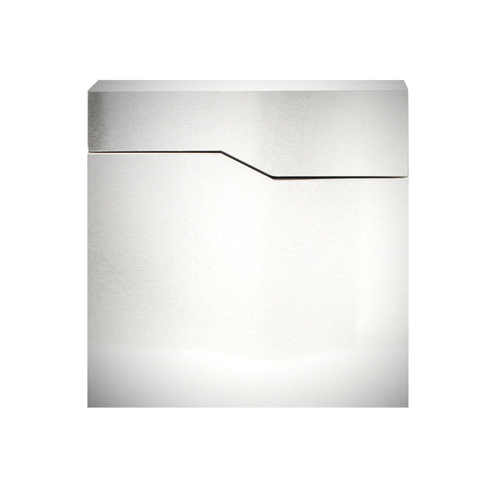 Cassetta postale di design in acciaio inox scomparto per giornali montante in acciaio inox argento 16_0000094