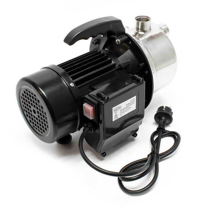 Pompa acqua elettrica portatile per uso domestico da giardino in acciaio pregiato 1100 watt 4600 litri all'ora 16_0002463