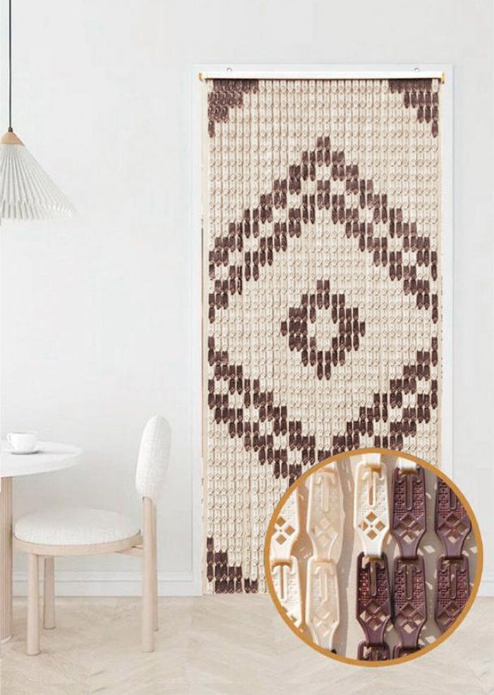 Tenda Piastrine Pvc Etnica Finestra Porta Entrata Interno Esterno Zanzariera Antimosche 120x230 (B)