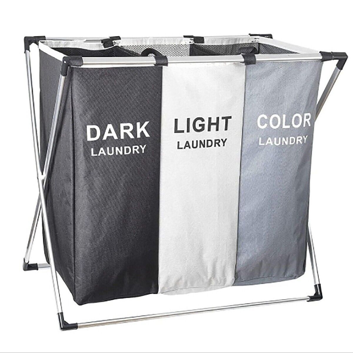 CESTO 3 CONTENITORI PORTA BIANCHERIA PANNI SPORCHI CONTENITORE BAGNO LAVANDERIA