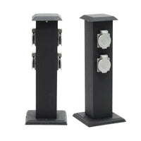 Colonna energetica con 4 prese elettriche da esterno in metallo IP44 giardino 16_0002283