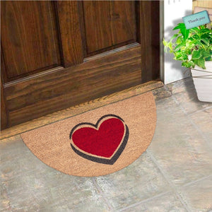 Zerbino Cocco Semiluna 38x68 Cm Moderno Antiscivolo Tappeto Ingresso Tappetino Entrata H