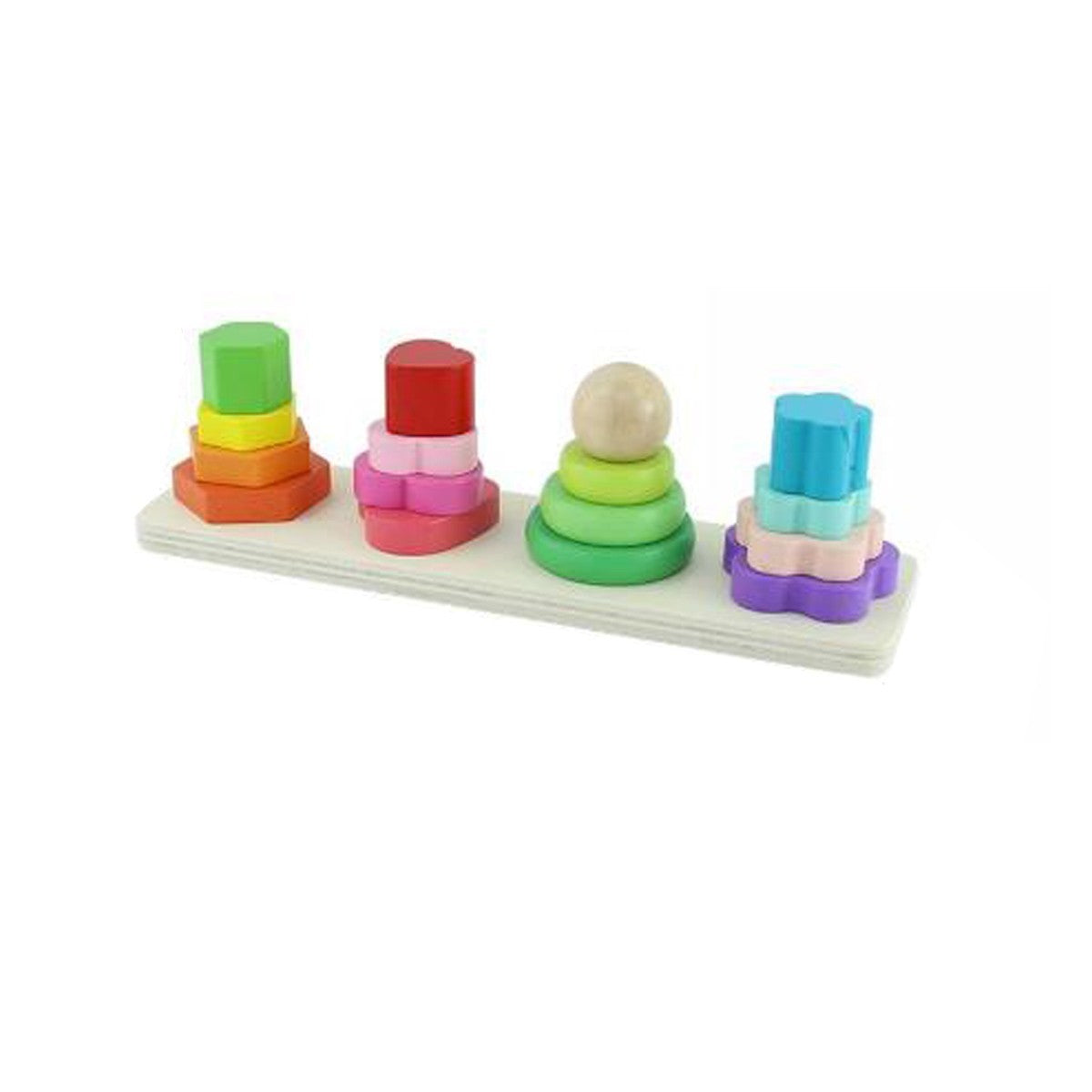 GIOCO EDUCATIVO IN LEGNO FORME GEOMETRICHE COLORATE MONTESSORI BAMBINI 52296A