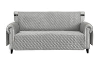 Copridivano Impermeabile Tasche Laterali Proteggi Divano Antimacchia Antiscivolo 2 Posti Grigio