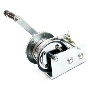 Verricello manuale zincato rapporto di trasmissione 4:1/8:1 traino 1100 kg paranco 8 m 16_0000519