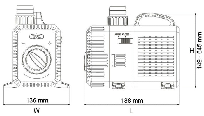 Pompa regolabile fontana piscina laghetto giardino 5000 litri ora 30 watt 16_0002065