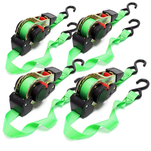 Set 4 cinghie ancoraggio 3x25mm 320 daN pes trazione con tenditore a cricchetto 16_0001508