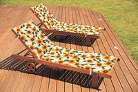 Cuscino Sdraio Morbido Girasoli Copri Seduta Lettino Prendisole Pieghevole Made In Italy Bianco