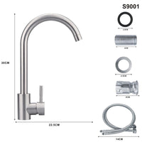RUBINETTO MISCELATORE CROMATO CASA CUCINA LAVABO LAVANDINO KIT MONTAGGIO S9001