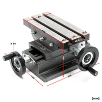 Morsa a croce a 2 assi tavola di fresatura superficie di foratura 170 x 85 mm banco da lavoro utensile da officina 16_0000328