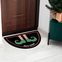 Zerbino Natalizio Gomma Sostenibile Semiluna 40x70 Cm Asciugapassi Natale Ingresso Antiscivolo Dis.C