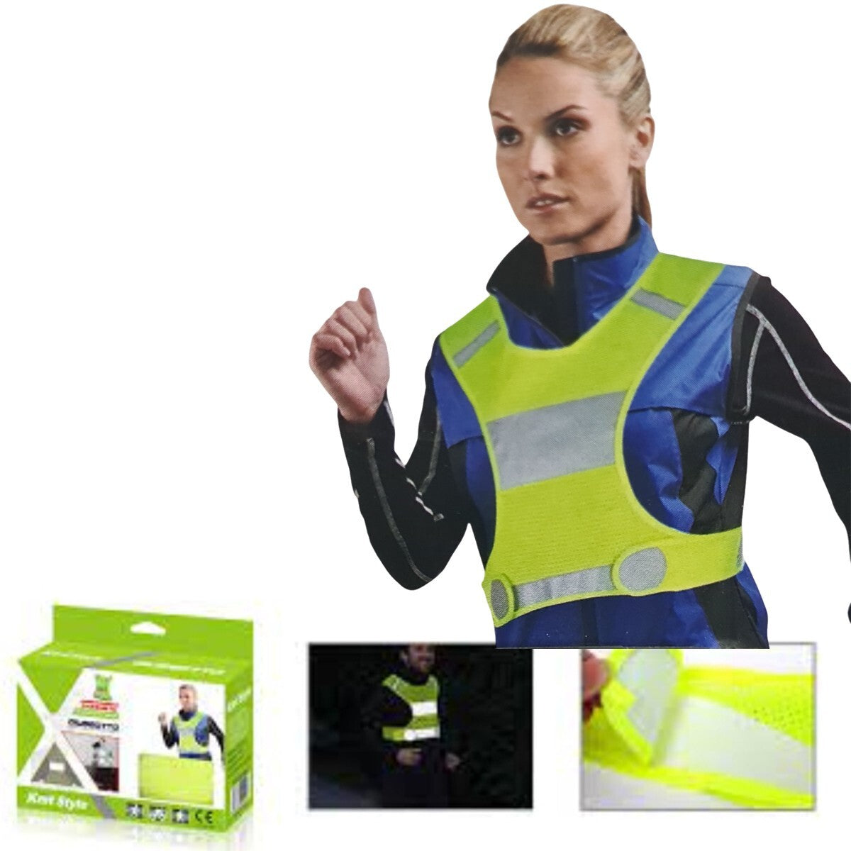 GIUBBOTTO RIFLETTENTE REGOLABILE CATARIFRANGENTE LUNGHEZZA 41CM VITA 92-106